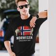 Norwegen Angeln 2024 Angler Norwegen Angeln Langarmshirts Geschenke für Ihn