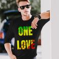 One Love Rastafari Colors For Peace & Reggae Lover Long Sleeve T-Shirt Gifts for Him