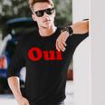 Oui French Chic Vintage Long Sleeve T-Shirt Gifts for Him