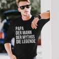 Papa Der Mann Der Mythos Die Legende Long-Sleeved Langarmshirts Geschenke für Ihn