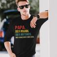 Papa Der Mann Der Mythos Der Schlechte Influence Father Slogan Langarmshirts Geschenke für Ihn