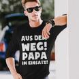 Papa Im Einsatz Father's Day Father Langarmshirts Geschenke für Ihn