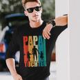 Papa Hoch 2 Dad Hoch 2 Töchter Zweifach Papa Father's Day S Langarmshirts Geschenke für Ihn