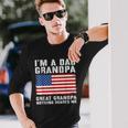 Patriotic American Flag Dad Grandpa Great Grandpa Graphic Long Sleeve T-Shirt Gifts for Him