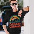 Portland Oregon Blue Langarmshirts Geschenke für Ihn