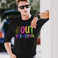 Out Pre-School Peace Sign Last Day Of School Tie Dye Long Sleeve T-Shirt Gifts for Him