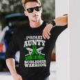 Proud Aunty Of A Scoliosis Warrior Awareness Ribbon Advocate Long Sleeve T-Shirt Gifts for Him