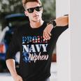 Proud Navy Nephew Usa Military Patriotic Long Sleeve T-Shirt Gifts for Him