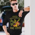 Proud Vegetarian Weed Virgo Vintage 420 Long Sleeve T-Shirt Gifts for Him