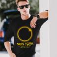 Pulaski New York Ny Total Solar Eclipse 2024 Long Sleeve T-Shirt Gifts for Him
