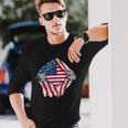 Pure American Blood Inside Me Country Flags Long Sleeve T-Shirt Gifts for Him