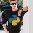 Python Logo Programmer Langarmshirts Geschenke für Ihn