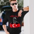 Recep Tayyip Erdogan Türkiye Flag Langarmshirts Geschenke für Ihn