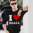 Red Heart I Love Niall Long Sleeve T-Shirt Gifts for Him