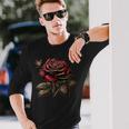 Red Rose Black And Gold Long Sleeve T-Shirt Gifts for Him