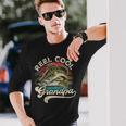 Reel Cool Grandpa Fishing Vintage Retro Father's Day Dad Long Sleeve T-Shirt Gifts for Him