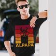 Retro Alpapaatertag Bester Papa Alpaka Langarmshirts Geschenke für Ihn