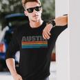 Retro Vintage Austin Texas Long Sleeve T-Shirt Gifts for Him