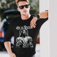 He Is Rizzin Jesus Playing Football Sports Rizz Long Sleeve T-Shirt Gifts for Him