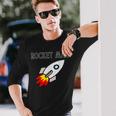 Rocket Man Spaceship For Who Love Rockets Long Sleeve T-Shirt Gifts for Him