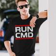 Run Cmd Programmer Sys Admin Langarmshirts Geschenke für Ihn