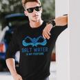 Salt Water Is My Perfume Sea Swimmers Cold Water Swim Long Sleeve T-Shirt Gifts for Him
