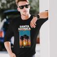 Santa Mónica California Summer Palm Holiday Usa Camiseta de manga larga Regalos para él