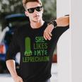 She Likes My Leprechaun St Patrick's Couple Long Sleeve T-Shirt Gifts for Him