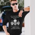 Skull With A Fuck Here And A Fuck There T-shirt à manches longues Cadeaux pour lui
