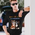 Solar Eclipse 2024 Cats Wearing Solar Eclipse Glasses Long Sleeve T-Shirt Gifts for Him