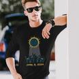 Solar Eclipse 2024 People Wearing Solar Eclipse Glasses Long Sleeve T-Shirt Gifts for Him