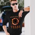 Solar Eclipse 2024 Texas Usa State Totality Path Souvenir Long Sleeve T-Shirt Gifts for Him