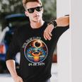Solar Eclipse Axolot Wearing Glasses Pet April 8 2024 Long Sleeve T-Shirt Gifts for Him