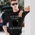 Solar Eclipse Girls Love 2024 Total Solar Eclipse Long Sleeve T-Shirt Gifts for Him