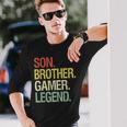 Son Brother Gamer Legend Gaming For Nage Boys Long Sleeve T-Shirt Gifts for Him