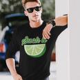 Sour Lime Suck It Citrus Lime Long Sleeve T-Shirt Gifts for Him