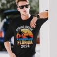 Spring Break Florida 2024 College Student Spring Break Long Sleeve T-Shirt Gifts for Him