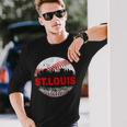 St Louis Souvenir Baseball City Downtown I Love St Louis Long Sleeve T-Shirt Gifts for Him