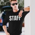 Staff Diseño Sólo En La Parte Trasera Staff Camiseta de manga larga Regalos para él