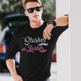 Stashes Or Lashes Baby Gender Shower RevealLong Sleeve T-Shirt Gifts for Him