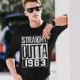 Straight Outta 1983 Great Birthday Long Sleeve T-Shirt Gifts for Him