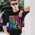 Straight Outta Pre K Last Day Of School Graduate Tie Dye Long Sleeve T-Shirt Gifts for Him