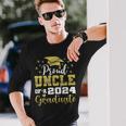 Super Proud Uncle Of 2024 Graduate Awesome Family College Long Sleeve T-Shirt Gifts for Him
