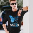 Support Aquad Butterfly Long Sleeve T-Shirt Gifts for Him