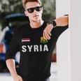 Syria Syrian Flag Syria Langarmshirts Geschenke für Ihn