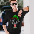 Taylor- Family Name Squad Matching Group Elf Christmas Long Sleeve T-Shirt Gifts for Him
