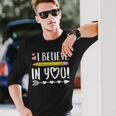 Testing Day I Believe In You Teacher Long Sleeve T-Shirt Gifts for Him