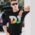 Texto De Dj Con Ecualizador De Coloración Led Para Discjockey Dj Camiseta de manga larga Regalos para él