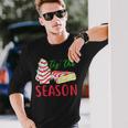 Tis The Season Little-Debbie Christmas Tree Cake Holiday Long Sleeve T-Shirt Gifts for Him