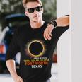 Total Solar Eclipse 04 08 24 Fort Worth Texas Eclipse 2024 Long Sleeve T-Shirt Gifts for Him